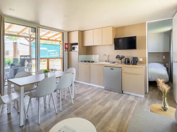 Soggiorno del Roan Supreme Plus Lounge con cucina.