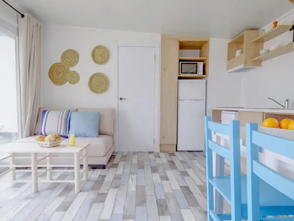 L'area salotto e la cucina della casa mobile Roan Premium Premium Zone.