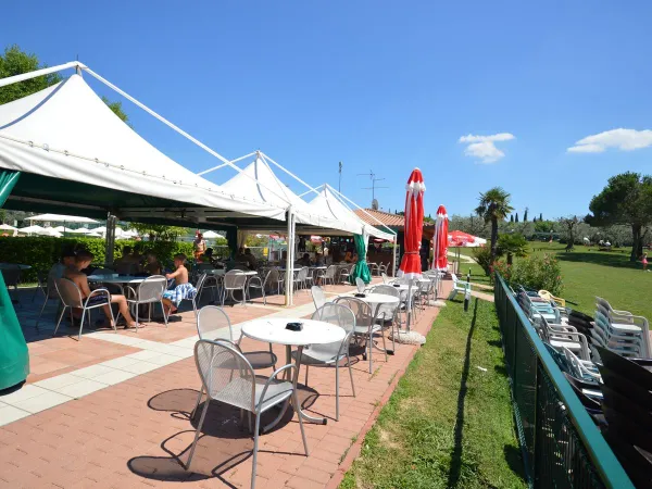 Panoramica della terrazza del campeggio Roan Delle Rose.