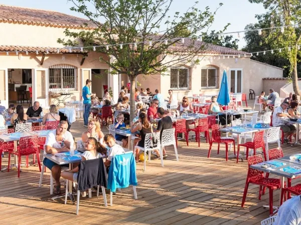 Terrazza al sole al Roan camping Du Verdon.