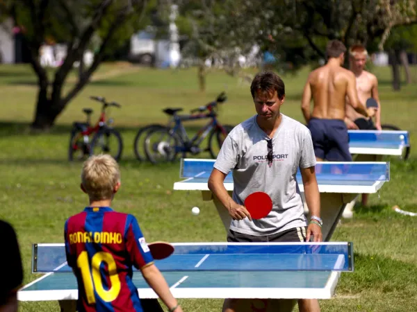 Tennis da tavolo al Roan camping Pra'delle Torri.