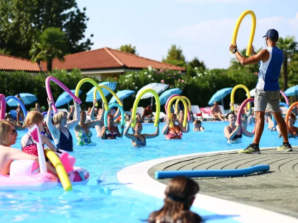 Acqua gym al campeggio Roan Bella Italia.