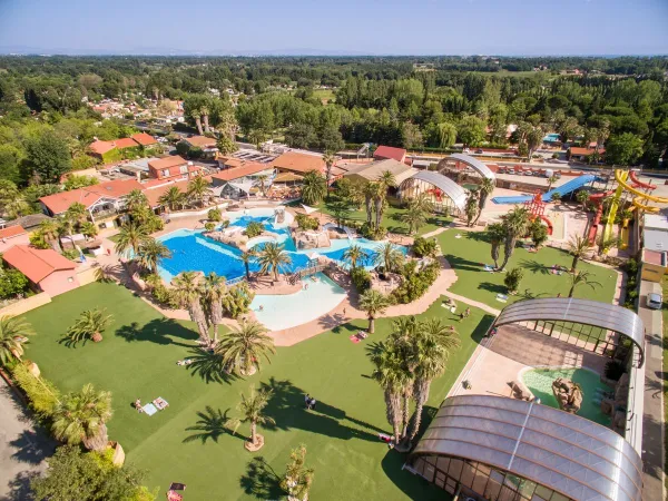 Panoramica del parco acquatico del campeggio Roan La Sirène.