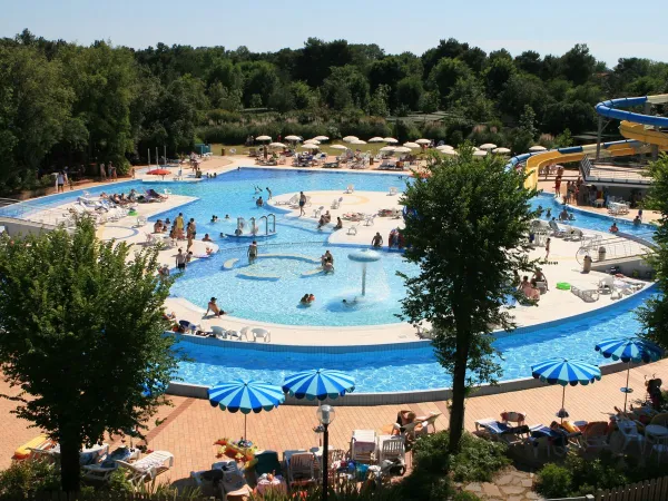 Panoramica della piscina del campeggio Villaggio Turistico Roan.