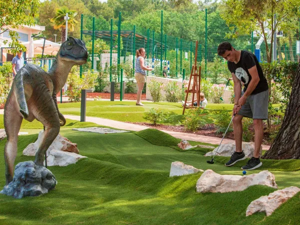 Mini golf al campeggio Roan Lanterna.