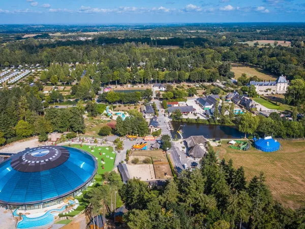 Vista aerea del campeggio Roan des Ormes.