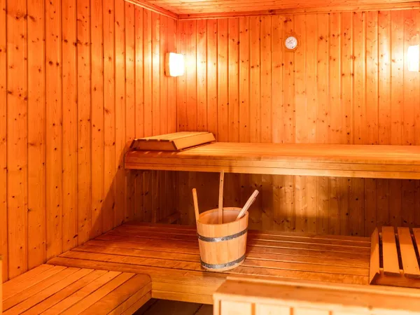 La sauna del campeggio Roan Club Napoléon.