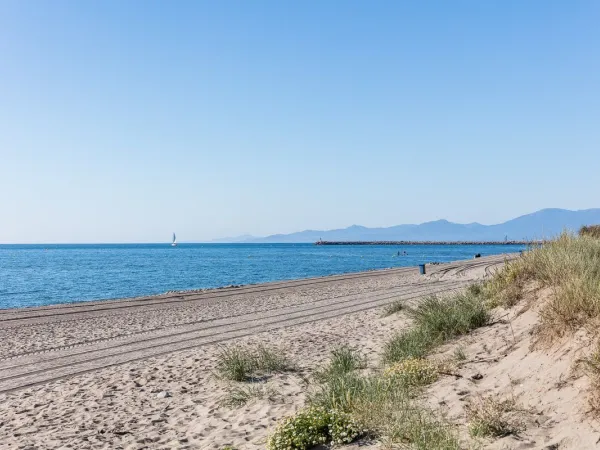 La spiaggia vicino al campeggio Roan de Canet.