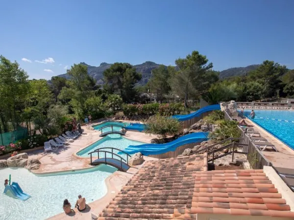Complesso di piscine del campeggio Roan Domaine Noguière.