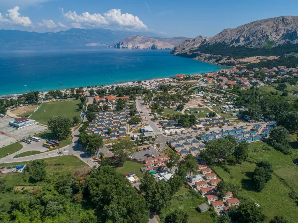 Panoramica del Roan camping Baška Camping Resort.