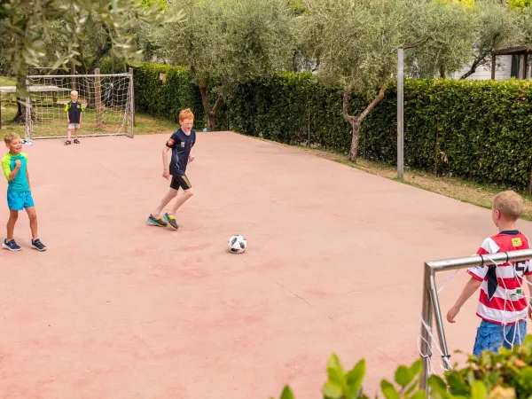 Campo da calcio presso il campeggio Roan Eden.