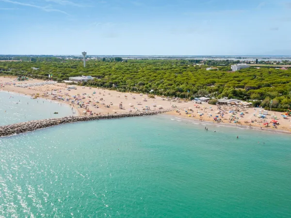 La spiaggia del campeggio Roan Union Lido.