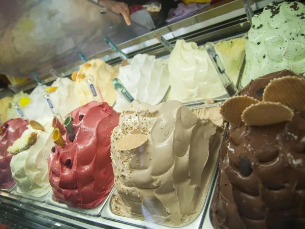 Gelato all'italiana al campeggio Roan Ok Lido.