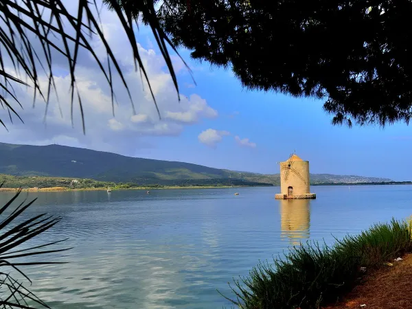 bellissimo lago vicino al campeggio di Orbetello.