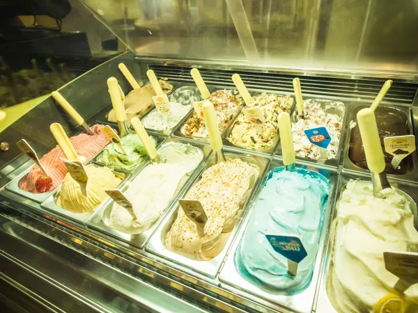 Gelato all'italiana al campeggio di Orbetello.