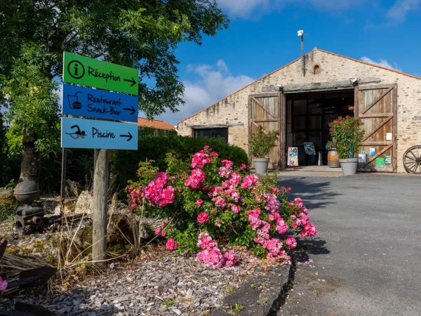 Percorso verso le strutture del campeggio Roan du Latois.