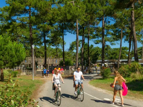 In bicicletta intorno al campeggio Roan Atlantic Montalivet.