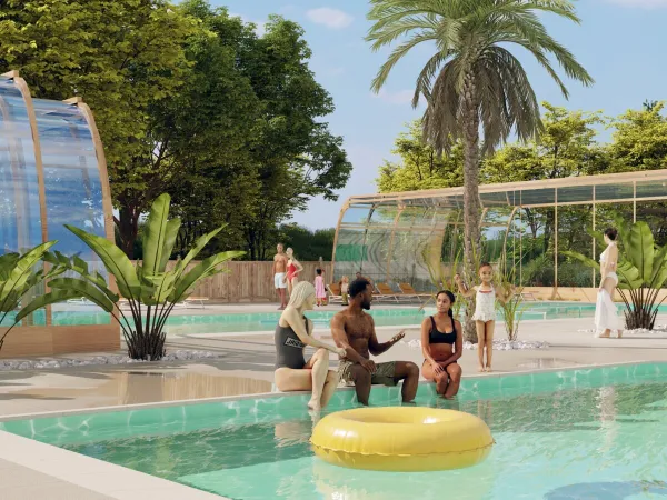 Il campeggio Roan Domaine de la Brèche offre agli ospiti una piscina.