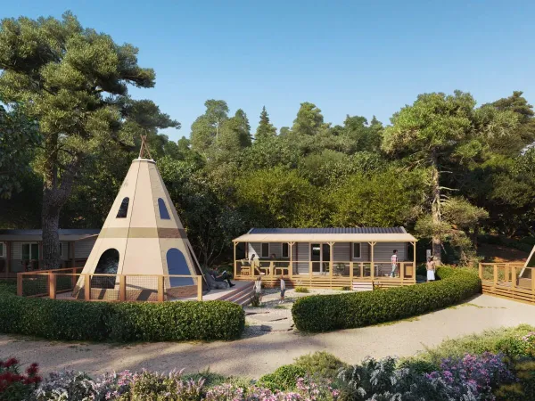 Il Supreme Deluxe Family Lounge Premium Zone del Roan camping Domaine des Naïades.