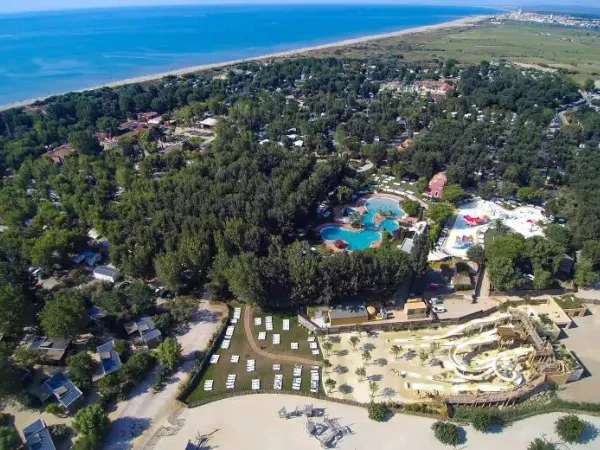 Panoramica del Roan camping Le Serignan Plage.