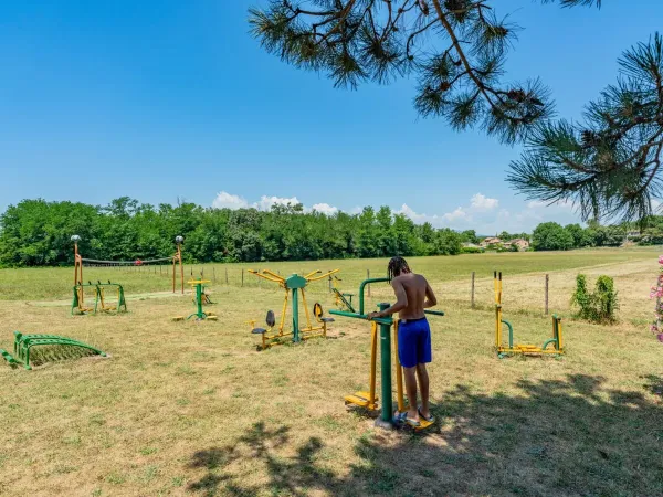 Fitness all'aperto al campeggio Roan La Grand'Terre.