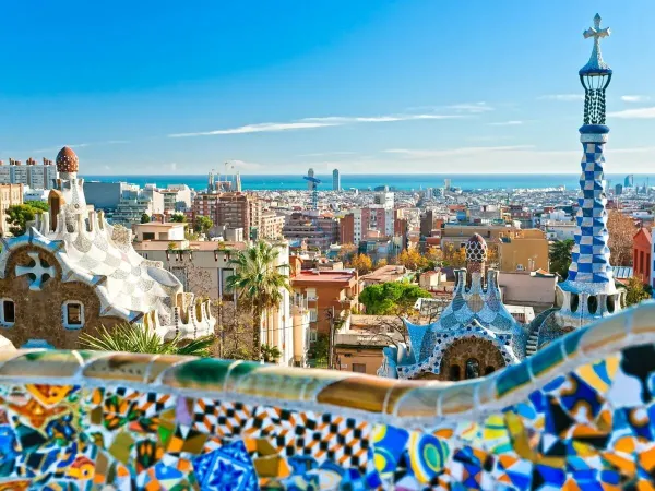 Vista sulla città di Barcellona vicino al campeggio Roan El Pinar.