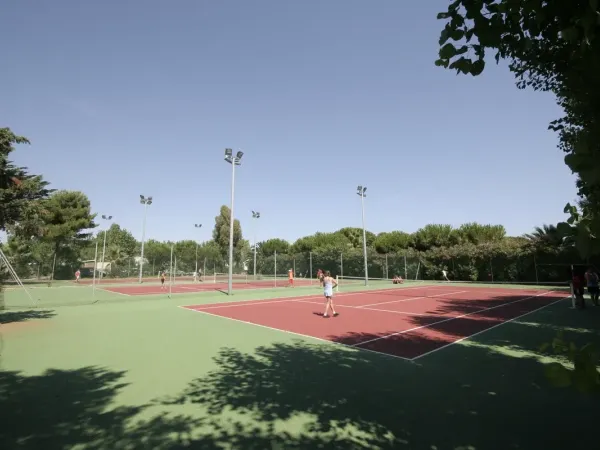 Campi da tennis al campeggio Roan Les Sables d'Or.