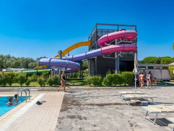 Scivoli divertenti al campeggio Roan Marina Julia Camping Village.