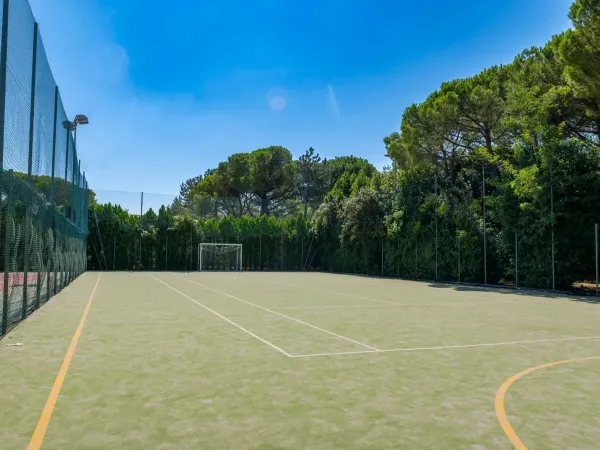 Campo da calcio e campo sportivo del campeggio Roan Marina Julia Camping Village.