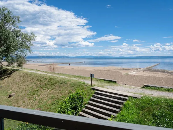 Breve attraversamento delle dune al campeggio Tanuta Primero di Roan.