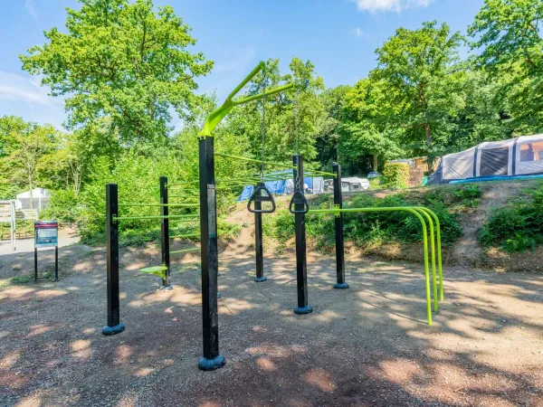 Fitness all'aperto al campeggio Roan Le Lac des Vieilles Forges.