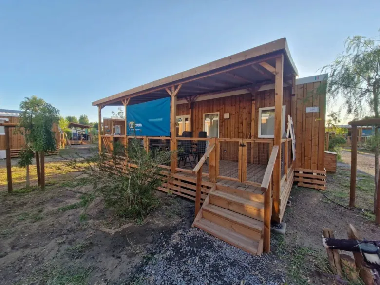 Le case mobili Premium Lounge del campeggio Roan Les Sables d'Or.