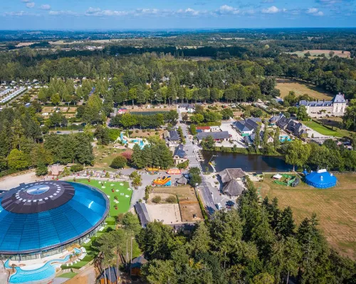 Vista aerea del campeggio Roan des Ormes.